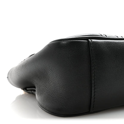Calfskin Matelasse Small GG Marmont Shoulder Bag Black
