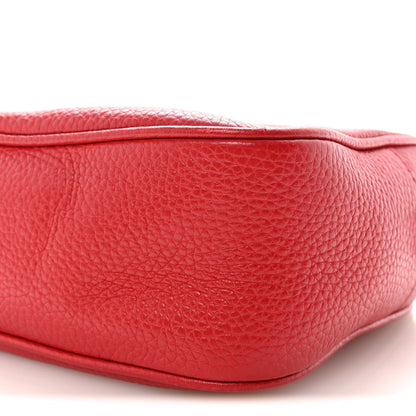 Pebbled Calfskin Small Soho Disco Bag Tabasco Red
