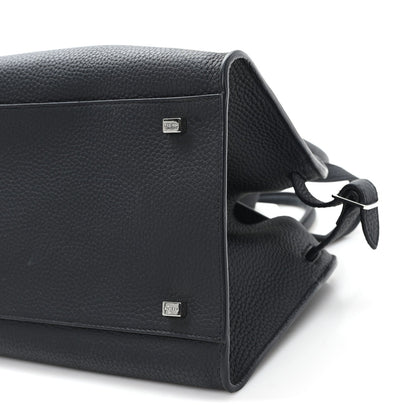 Grained Calfskin Soft Margaux 10 Bag Black
