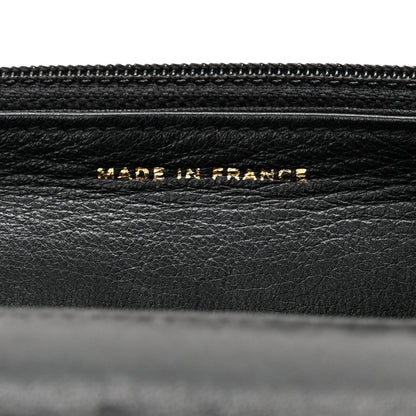 Lambskin Chevron Boy Wallet On Chain WOC Black