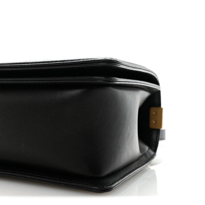 Lambskin Quilted New Medium Boy Flap Black