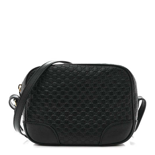 Microguccissima Mini Bree Messenger Bag Black