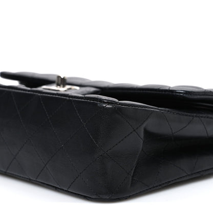 Lambskin Quilted Small Double Flap Black