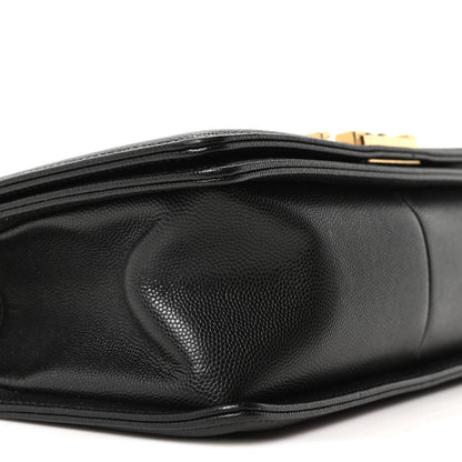 Caviar Quilted Medium Boy Flap Black