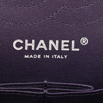 Aged Calfskin Quilted 2.55 Reissue Mini Flap Dark Purple
