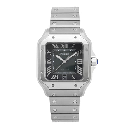 Stainless Steel 39.8mm Santos De Cartier Automatic Watch Green