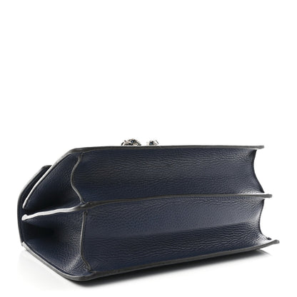 Dollar Calfskin Crystal Web Medium Dionysus Bamboo Top Handle Bag Blue Agata Montana Sapphire
