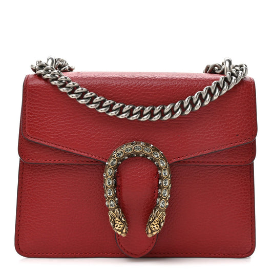 Calfskin Mini Dionysus Shoulder Bag Hibiscus Red